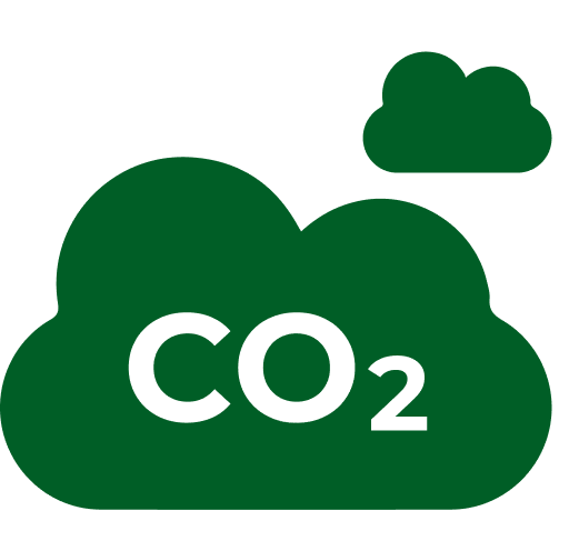 CO2 cloud icon.