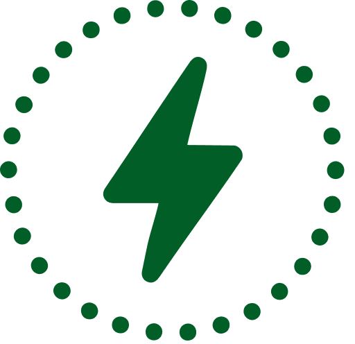 Energy power lightning bolt icon.