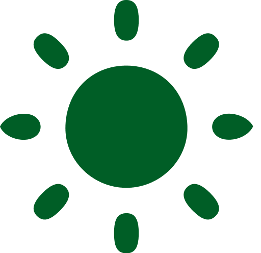 Sun icon.